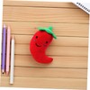 VILLFUL 5pcs Interactive Squeaky Dog Durable Plush Chili Pepper Shape