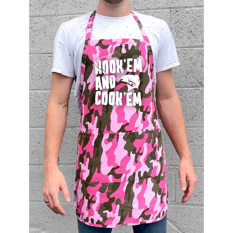 ApronMen, Hook 'Em Cook 'Em BBQ Grill Adjustable Apron for