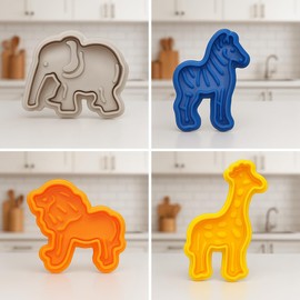 Mrs. Anderson’s Baking Animal Cracker Cookie Cutters, BPA Free, Set of 8