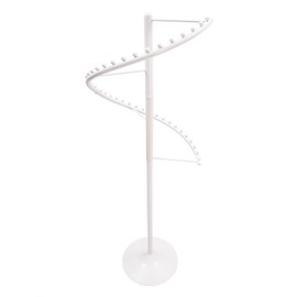 360° Spiral Rotating Clothing Rack 38 Ball Heavy Duty Garment Rack Retail Metal Garment Rack Modern Freestanding Coat Rack Freestanding Hanger For Boutique Bedroom Space Saving (White)