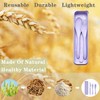 Reusable Travel Utensils with Case, Wheat Straw Portable Plastic Fork
