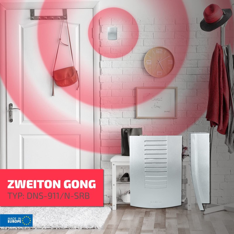 Sundi DNS-911/N x Two-Tone Chime, 230 V, Silver