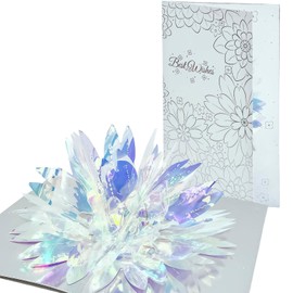 1 Pack Valentine card, Valentines Day Card, 3D & Pop Up Laser Flower Design,Romantic Card, Paper Wonder Pop Up Valentines Day Cards for Her, Him, Wife, Girlfriend,Boyfriend, Fiancé, Other Half