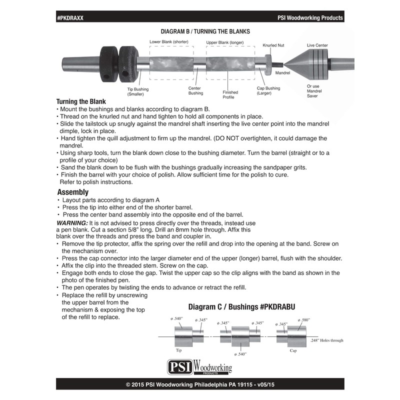 Penn State Industries PKDRASS Dragon Twist Ballpoint Pen Kit Starter