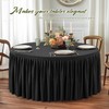 Wish Care 2 Packs 5FT Round Tablecloth 60 Inch, Black