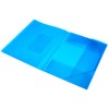 Elasticated File Q-CONNECT PP A4 400 Micron 3 Flaps Transparent