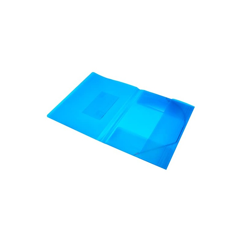 Elasticated File Q-CONNECT PP A4 400 Micron 3 Flaps Transparent