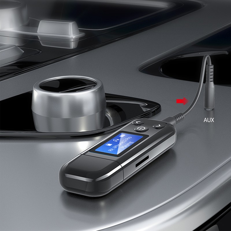 USB Bluetooth 5.0 Adapter Bluetooth Audio Receiver Transmitter with LCD