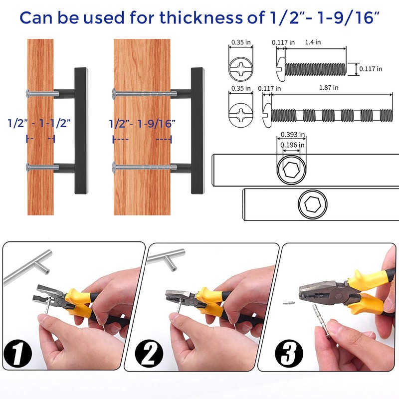 Ravinte 30 Pack 5 inch Square Cabinet Pulls Matte Black