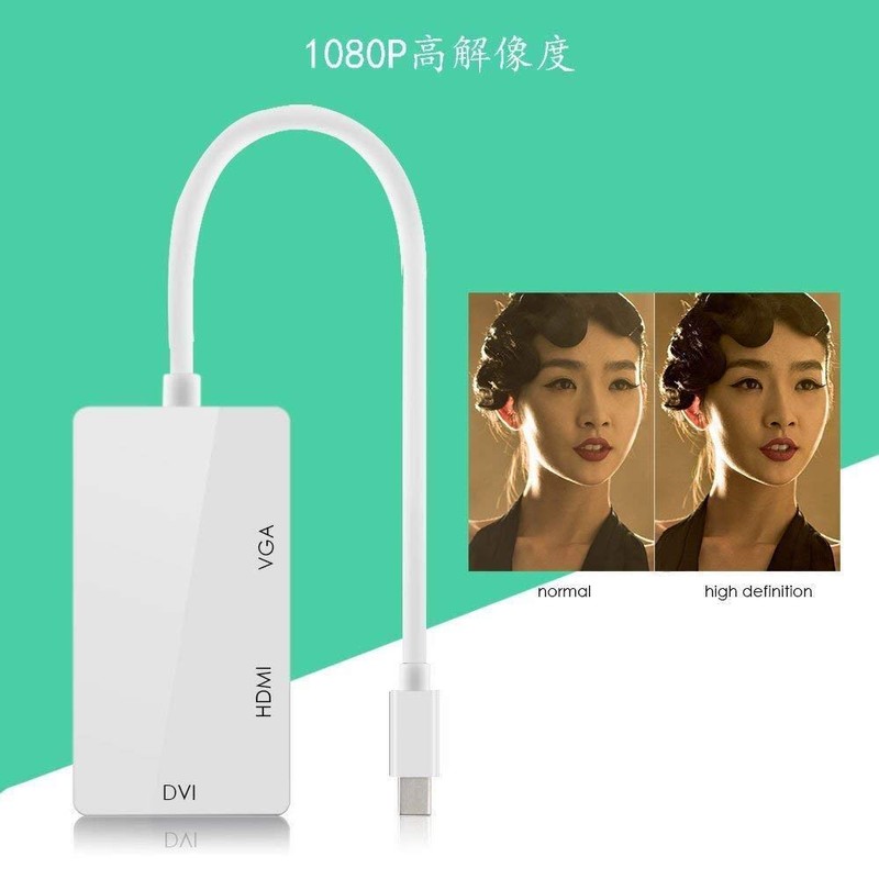 RiaruMakoto 3 in 1 Mini Displayport to DVI VGA HDMI