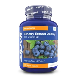 Bilberry Extract 2000mg with Added Vitamin B2, 120 Vegan Tablets. Vegetarian Society Approved.