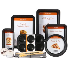 CHEFMADE Bakeware Set, 11-Piece Nonstick Kitchen Baking Set Carbon Steel Oven Bakeware