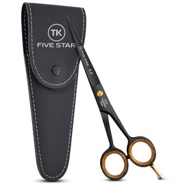 TK Five Star Midnight Premium 6.5 Inch Extra Sharp Hairdressing Scissors Hair Cutting Scissors for Women Men Hairdressers and Children for Fine and Strong Hair Micro-Toothed Rustproof
