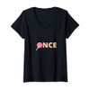 Womens Once Twice Kpop V-Neck T-Shirt