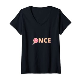 Womens Once Twice Kpop V-Neck T-Shirt