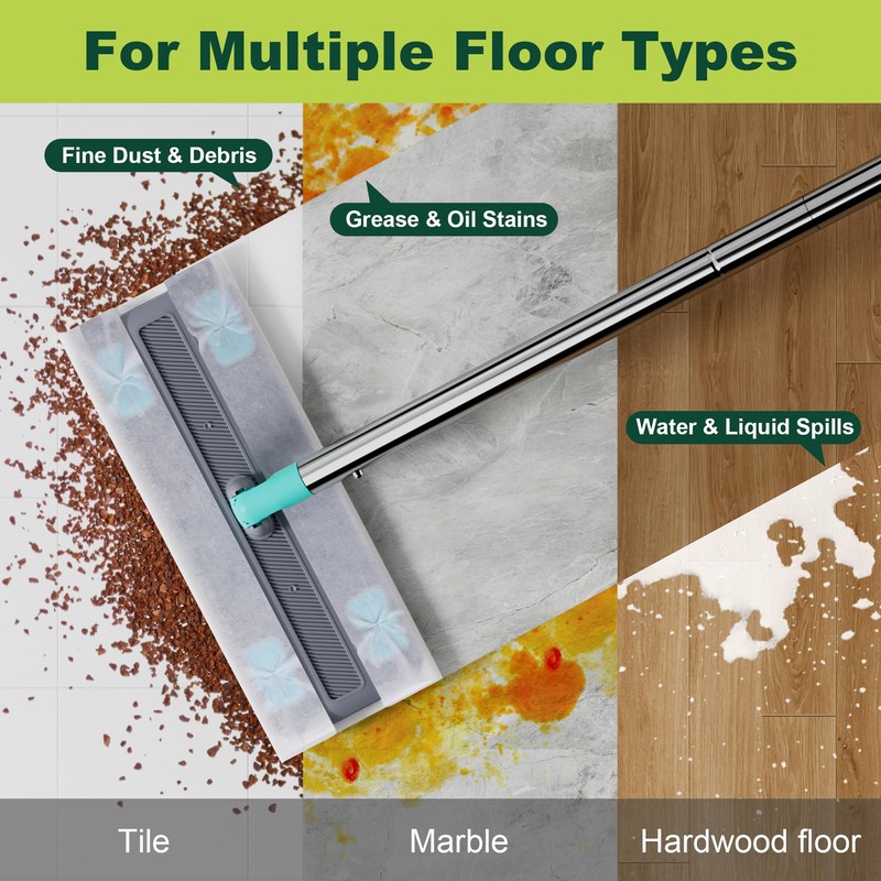 JOYMOOP Hands Free Multi Purpose Flat Mop, Dust Mop for