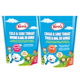 Generic Kerr's strawberry and orange mix bundle lollypop cold and rough throat 2 pack made in canada