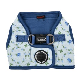 Puppia Spring and Summer Fashion Step-in Vest Dog Harness, Blue_Florian, Medium