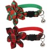 Christmas Cat Collar Breakaway with Cute Sunflower Accessories and Bell