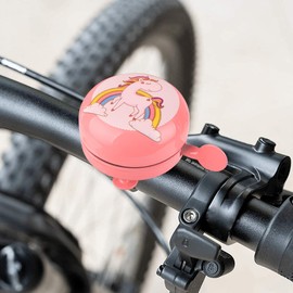 Huarsion Fahrradklingel Kinder, Einhorn Klingel Fahrrad Kinder Fahrradglocke für Kinderfahrrad Laufrad Roller Fahrrad Klingel für Mädchen Jungen Kinder Fahrrad Zubehör