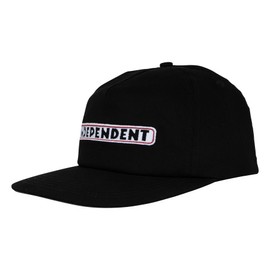 INDEPENDENT Unisex Unstructured Bar Logo Snapback Skate Hat - Black, One Size
