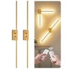 GOEBLESON 38.6" Wireless Battery Operated Wall Sconces Set of Two,Rechargeable