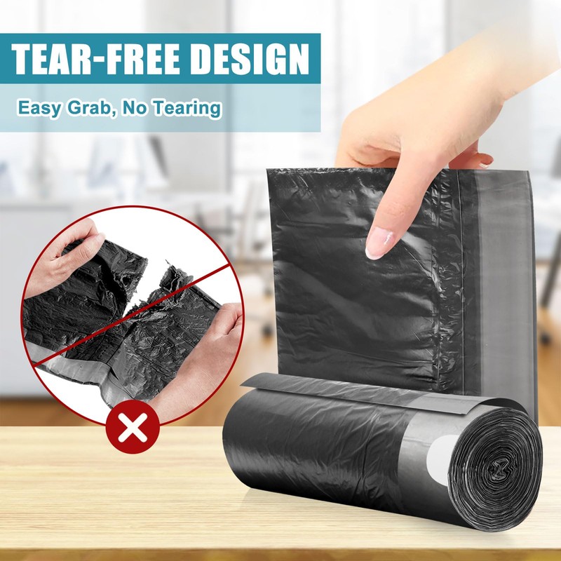 100 Count Small Trash Bags, JUKFITA 4 Gallon Trash Bags