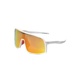 Coyote Python Pit Viper Designer Polarized Sunglasses | Men’s | Shield Style | 4 Color Options | 135mm | Oversized Retro | Matte White Grey Frame/Gold Mirror Lens