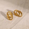ZARD Chain Link Drop Earrings In 18K Gold Plating