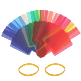 ECSiNG 20PCS Flash Gel Lighting Filters Camera Light Gels Light Color Correction Photography Combination for Live Events Photography Art Projects