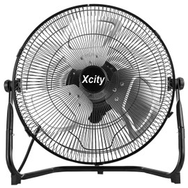 Xcity 14 Inch Metal Industrial Floor Fans, Max 2100 CFM, Heavy Duty High Velocity Fan with 3-speed and 360°Adjustable Tilt, for Warehouse, Workshop, Factory, Garage