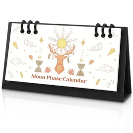 KONVINIT Small Desk Calendar 2025-2026, 6.3" x 3.1", Moon Phase 2025 Desk Calendar - Runs From May. 2025 Until Dec. 2026, 20 Months Mini Desktop Calendar for School, Home and Office Supplies