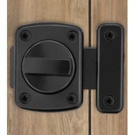 Rotary Black Safety Latch Lock Door Bolt DP72983 2ea