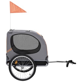 Gecheer Pet Bike Trailer Orange and Gray SH22479A