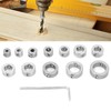 12pcs 3-16mm Stainless Steel Drill Depth Stop Bit Collar Set