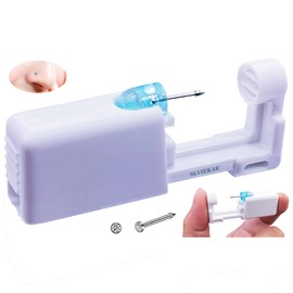 SLVIEKAE Self Nose Piercing Kit -Nose Piercing Kit Disposable Piercing Kit-Self Nose Piercing Gun Kit Tool (golden)
