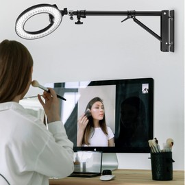 Meking Wall Camera Mount with Triangle Base, Max Length 70.8 inch/180cm Adjustable Boom Arm for Photography Studio Video Strobe Flash, Ring Light, Softbox, Umbrella Reflector 180º Flexible Rotation