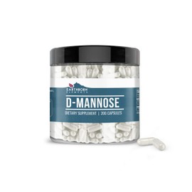 D-Mannose, 200 Capsules, 1500mg Serving, Max Strength, Healthy Urinary Tract, No Stearate or Rice Filler, Non-GMO & Gluten-Free, Made in USA by Earthborn Elements*