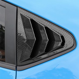 CYAuto New 2pcs Racing Side Rear Quarter Window Louvers for Subaru Crosstrek GU 2024 2025 Impreza Hatchback (Carbon Fiber Style)