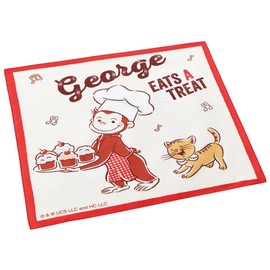 Skater KB4-A Lunch Cloth, 16.9 x 16.9 inches (43 x 43 cm), Curious George, 23, Made in Japan
