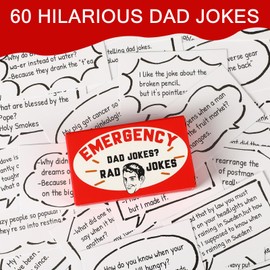 JULEASEL Emergency DadJokes Set w/Hammer, Funny Dad Gifts for Fathers Day from Daughter Son, Hilarious Gifts for Papa, Husband, Father-in-Law, Stepdad, Birthday Gifts for Dad Who Wants Nothing