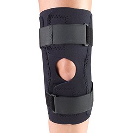 OTC Knee Stabilizer Wrap, Hinged Bars, Neoprene, Black, 5X-Large