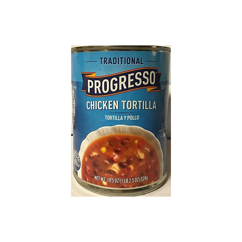 Progresso Traditional Chicken Tortilla Soup 18.5oz Can (Pack of 2)