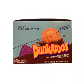 Dunkaroos BEST BY 03/2022 Dunkaroos Vanilla Cookies & Chocolate Frosting 6 - 1.5 OZ TRAYS