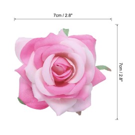 MECCANIXITY 6 Pcs Rose Flower Hair Clips 3 Inch Flower Hair Pins Flower Brooch for Women Hair Accessories Light Pink