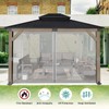 Aoodor Universal 10x12 ft Gazebo Mosquito Netting, Replacement 4-Panel Sidewalls