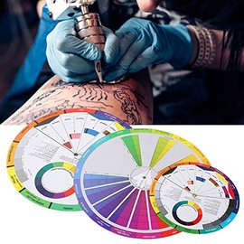 Mezclar ruedas de color, 3pcs Tattoo Color Wheel Pigment Wheel Pintura Mezcla Mezcla de aprendizaje clase de enseñanza clase de enseñanza para la tabla de mezcla de maquillaje