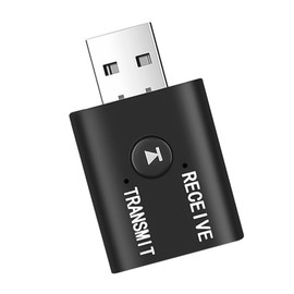 Gorise USB Bluetooth 5.0 Music Transmitter Receiver 2-in-1 Bluetooth Audio Adapter for TV Speakers Car Stereo System Wireless Audio Transmitter Receiver
