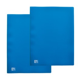 OXFORD 2 x A4 Blue Polypropylene Display Folders for 200 Views / 100 Pockets