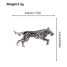 Broach Wolf Enamel Brooch Lapel - Pin Badge Elegant Badges Cool Animal Badge Pins Animal Brooches Novelty Funny Gift Jewellery Accessory for Boys Men Women UB4533